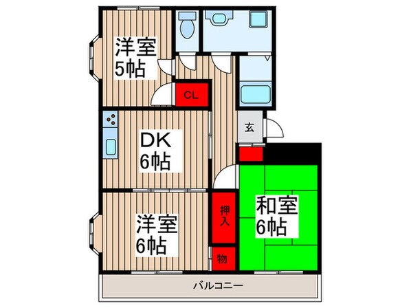 サンライズ根岸台の物件間取画像